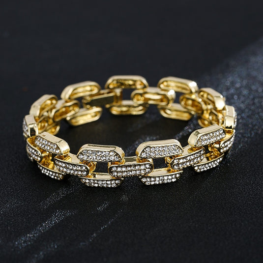 Bracelete em Elos com Zircônia Elegance