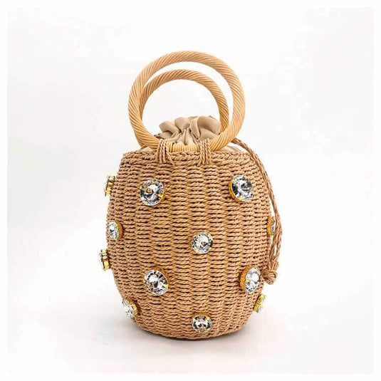 Bolsa de Praia de Palha Handmade - SEREIA DE LUXO BEACH WEAR