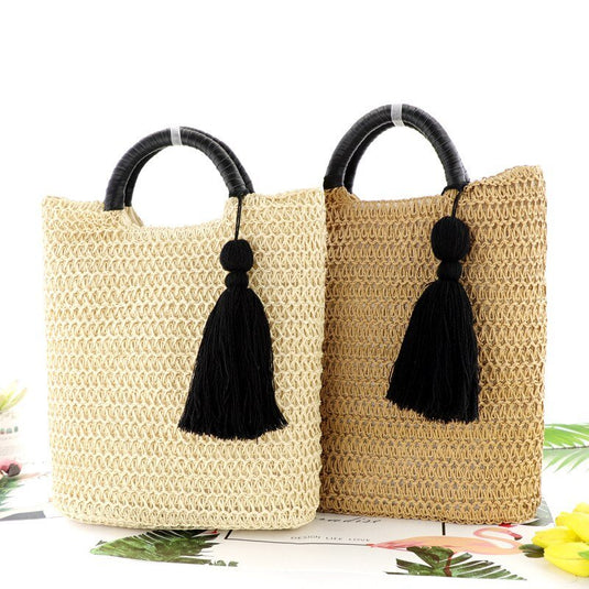 Bolsa de Praia de Palha Tâmara - SEREIA DE LUXO BEACH WEAR