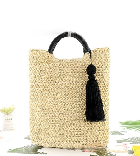 Bolsa de Praia de Palha Tâmara - SEREIA DE LUXO BEACH WEAR