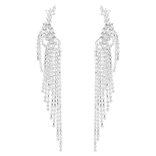 Brinco Ear Cuff com Franjas em Strass - SEREIA DE LUXO BEACH WEAR