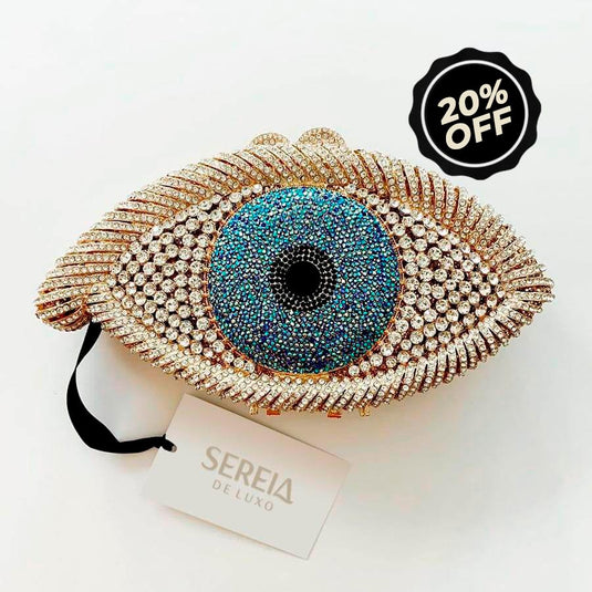 Clutch Cristal Olho Grego - SEREIA DE LUXO BEACH WEAR