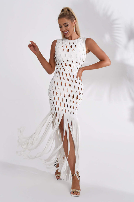 Arta Tassel Maxi Bandage Dress