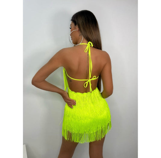 Macaquinho Malva Verde Neon - SEREIA DE LUXO BEACH WEAR