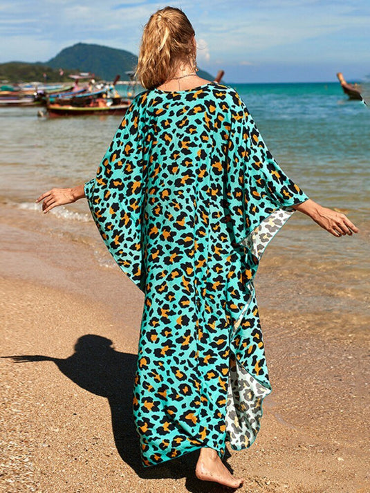 Saída de Praia Longa Estampada Maxi Kimono Beach - SEREIA DE LUXO BEACH WEAR