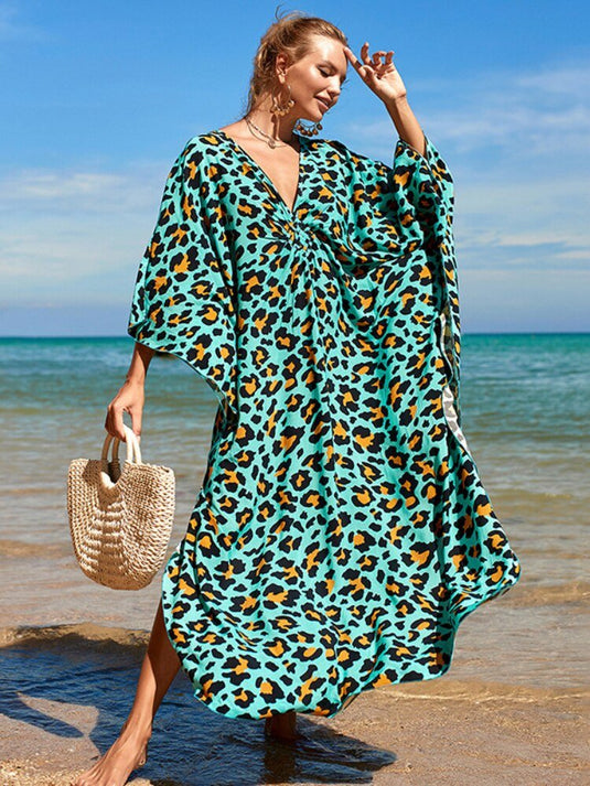 Saída de Praia Longa Estampada Maxi Kimono Beach - SEREIA DE LUXO BEACH WEAR