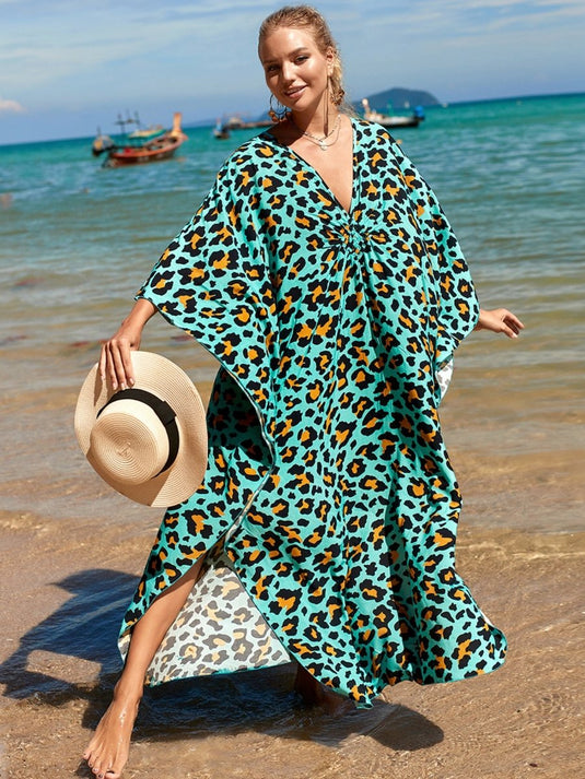 Saída de Praia Longa Estampada Maxi Kimono Beach - SEREIA DE LUXO BEACH WEAR