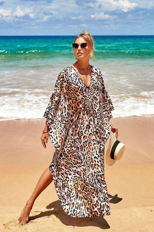 Saída de Praia Longa Estampada Maxi Kimono Beach - SEREIA DE LUXO BEACH WEAR