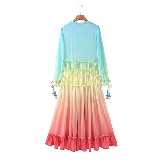 Saída de Praia Tie Dye Rainbow - SEREIA DE LUXO BEACH WEAR